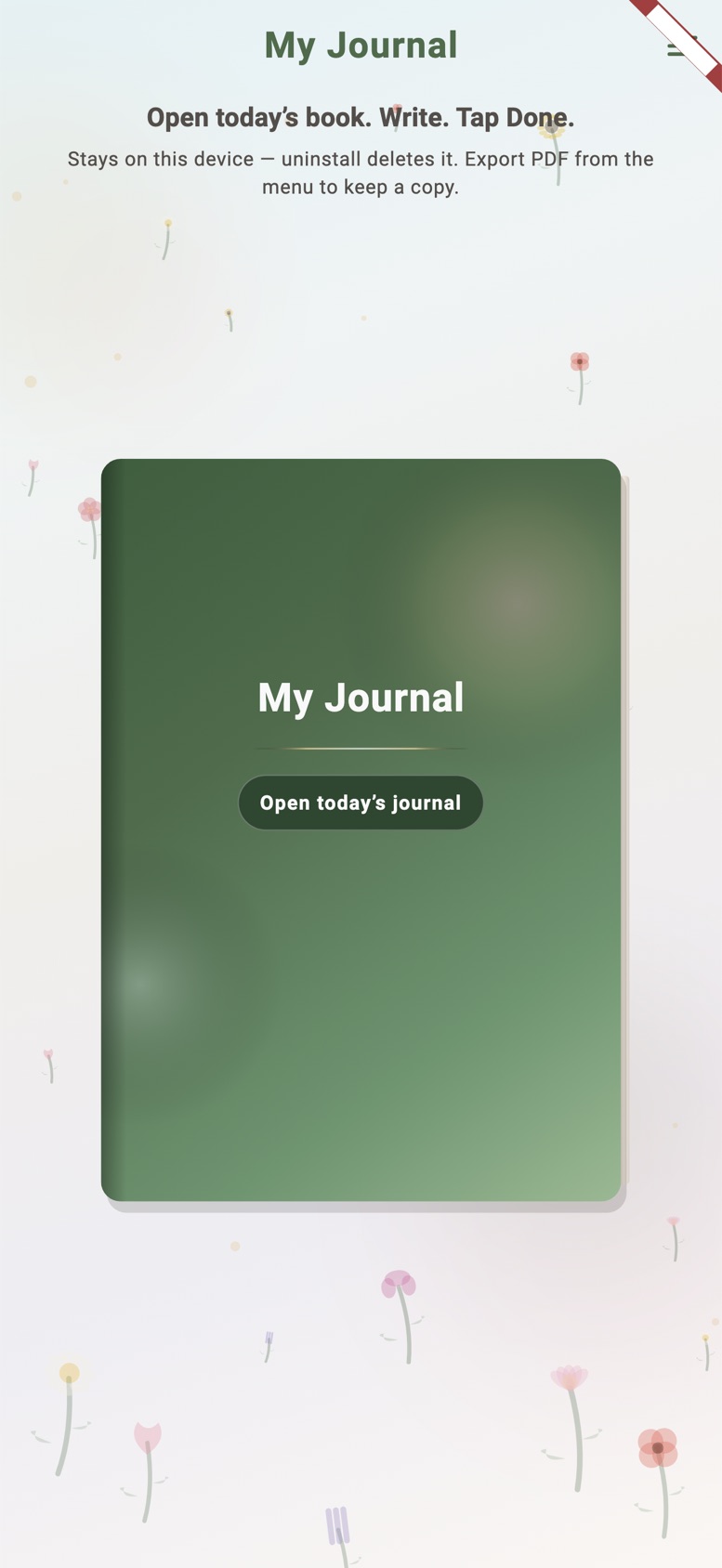 My Journal closed cover